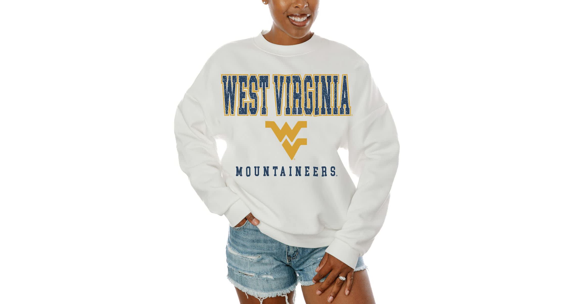 NCAA West Virginia Mountaineers Oversized Freestyle Fleece Pullover Sweatshirt