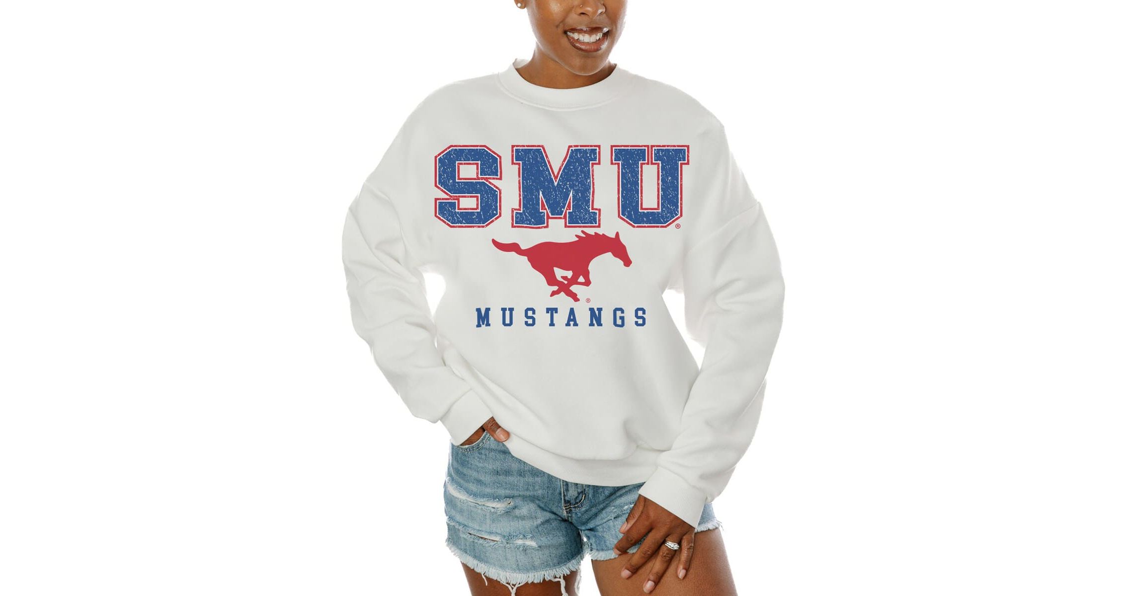 NCAA SMU Mustangs Freestyle Fleece Pullover Sweatshirt