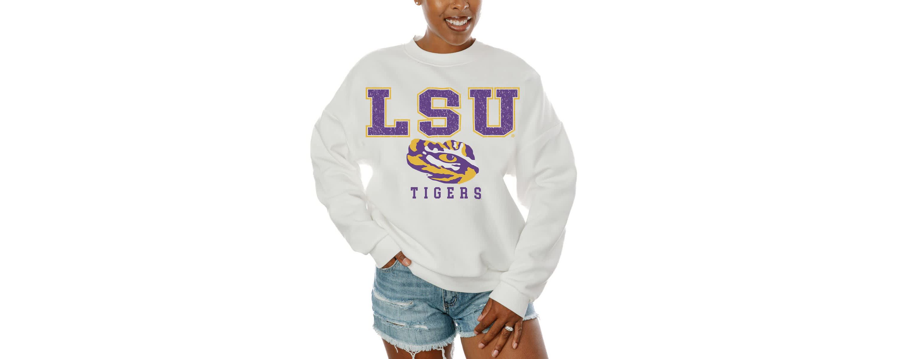 NCAA LSU Tigers Freestyle Fleece Pullover Sweatshirt