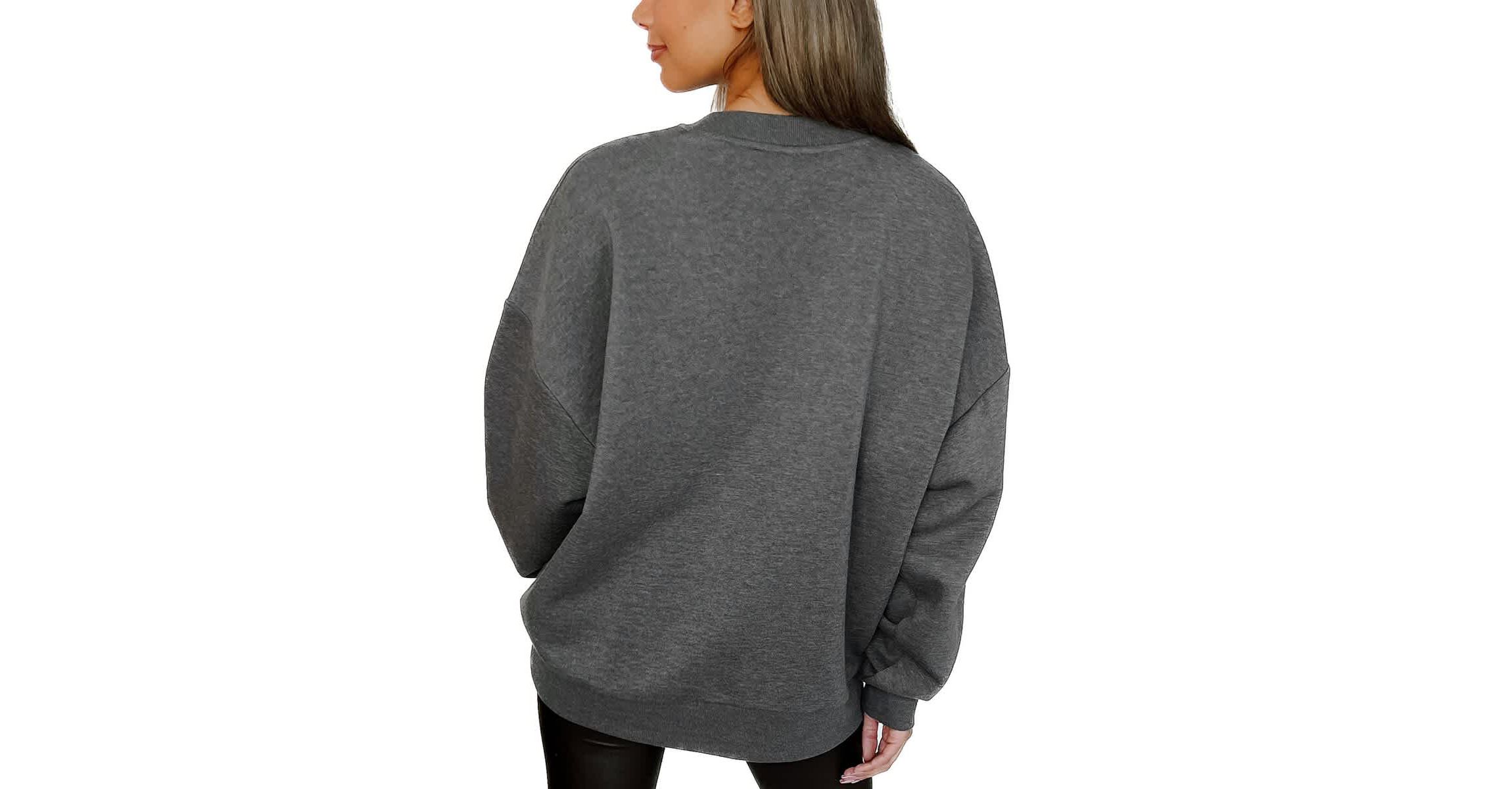 NCAA LSU Tigers Oversized Distressed Fleece Pullover Sweatshirt