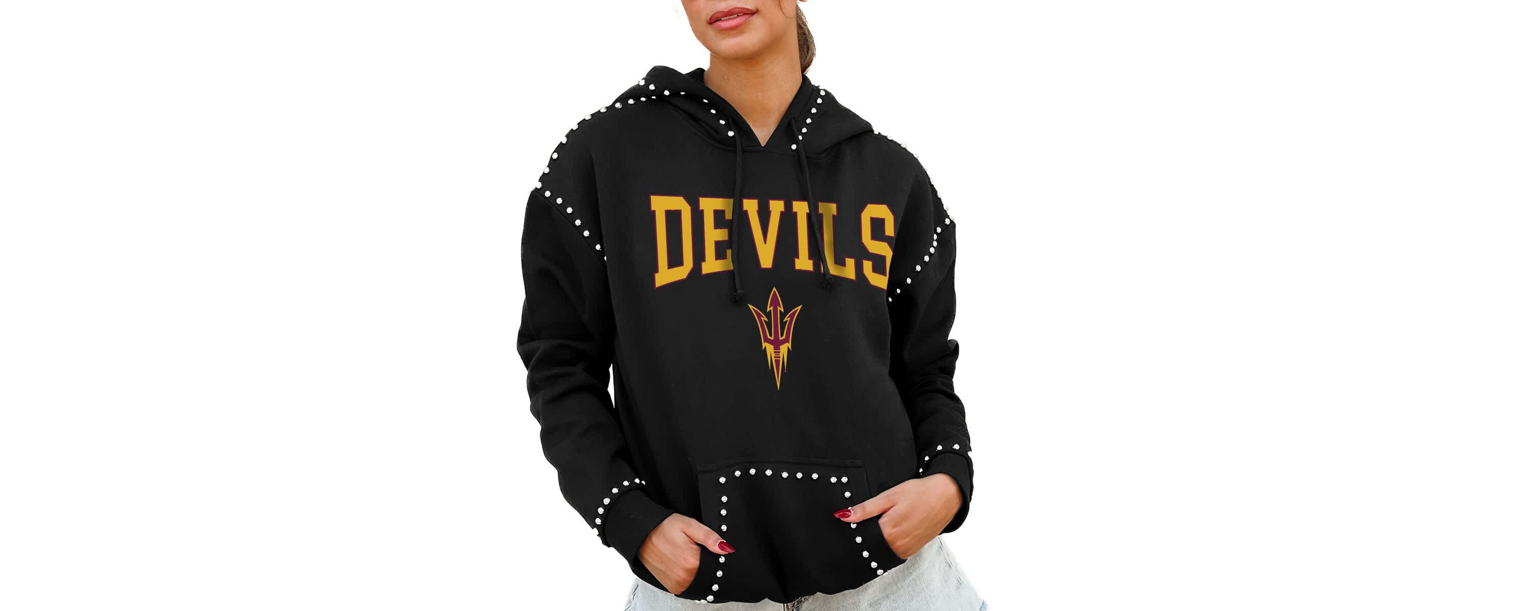 NCAA Arizona State Sun Devils Studded Pullover Hoodie