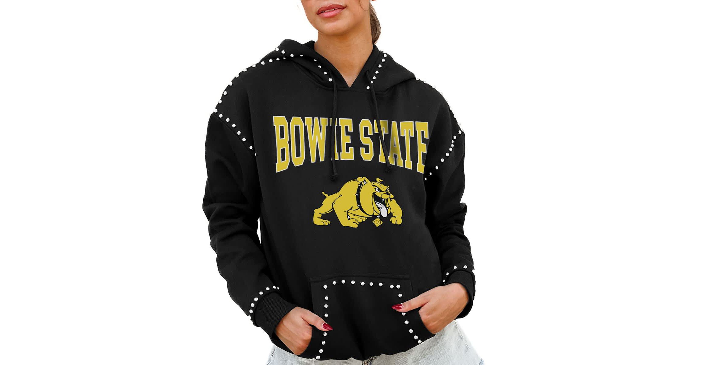 NCAA Bowie State Bulldogs Studded Pullover Hoodie