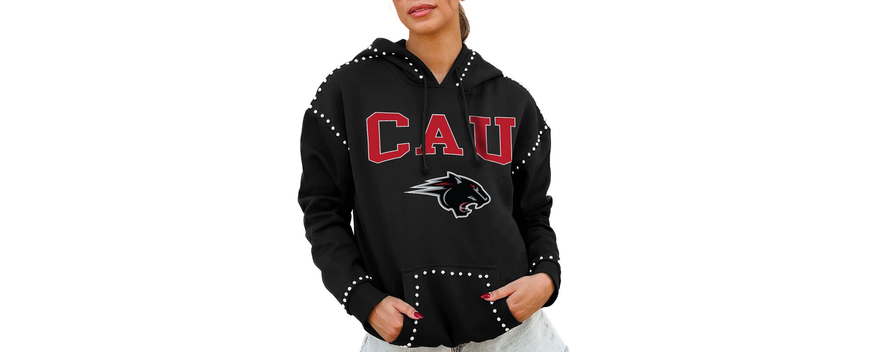 Clark Atlanta Panthers NCAA Clark Atlanta University Panthers Studded Pullover Hoodie