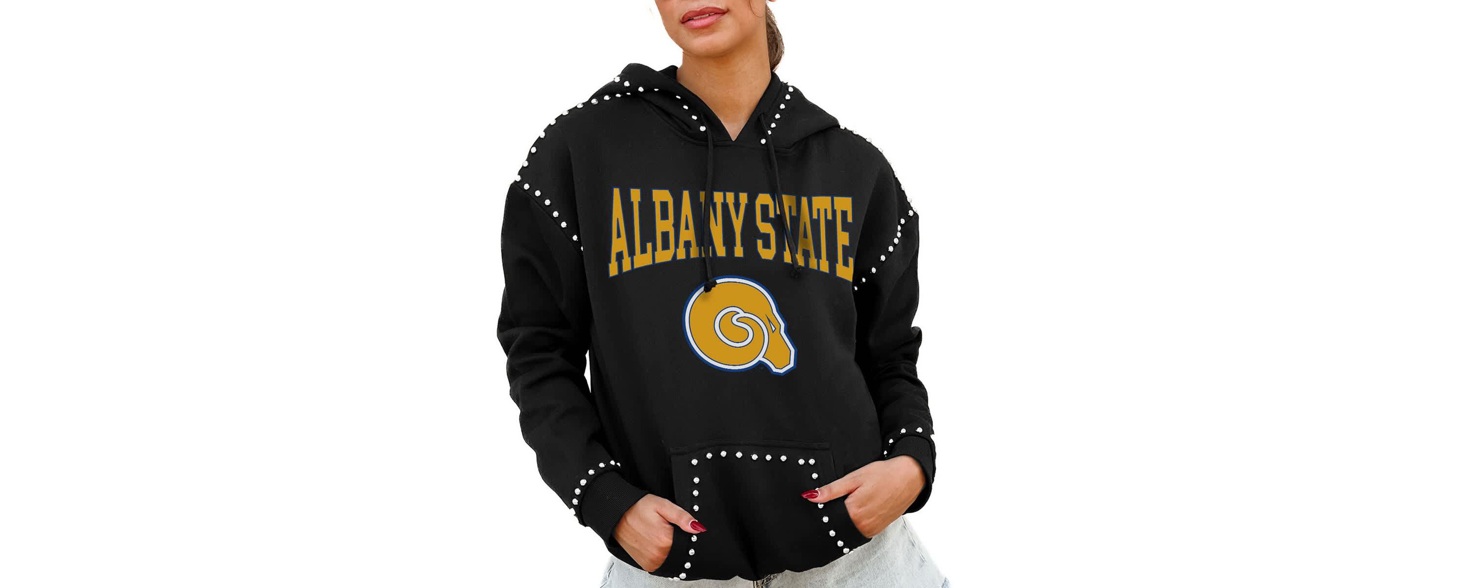 NCAA Albany State Golden Rams Studded Pullover Hoodie