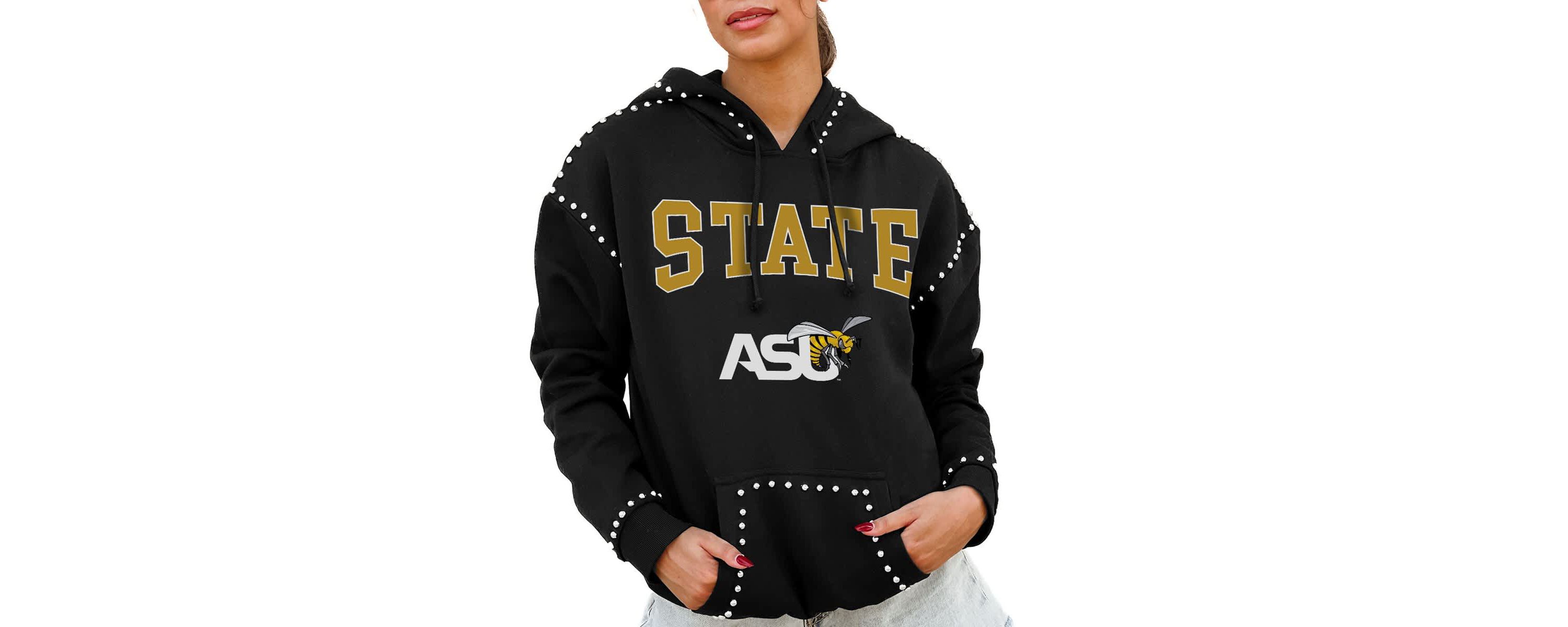NCAA Alabama State Hornets Studded Pullover Hoodie
