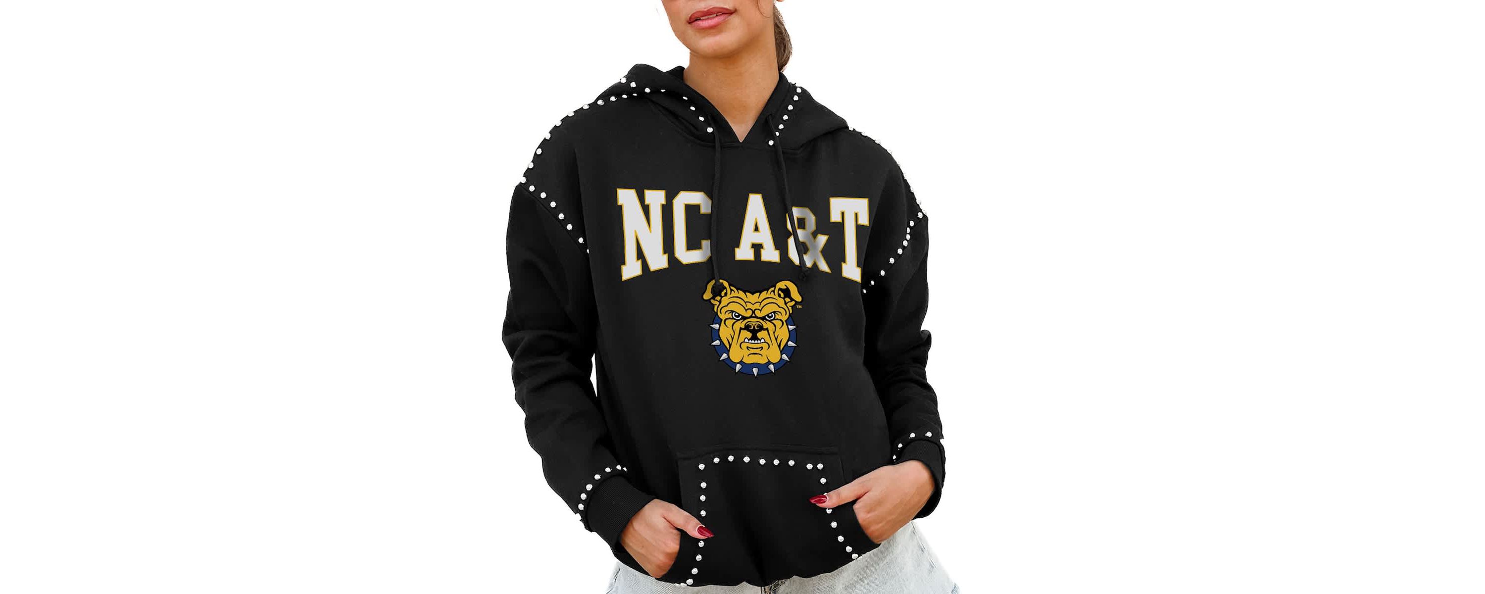 NC A&T Aggies NCAA North Carolina A&T Aggies Studded Pullover Hoodie