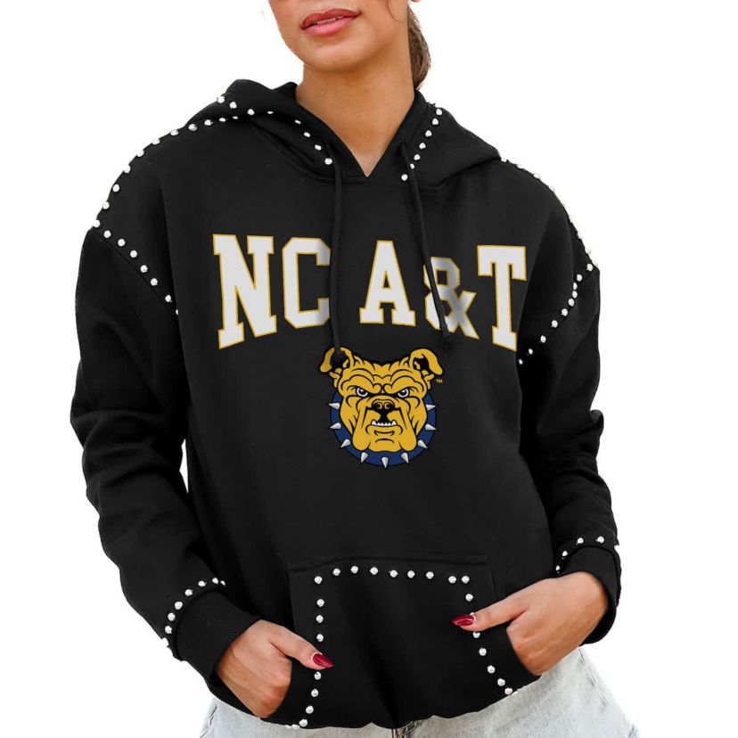 NC A&T Aggies NCAA North Carolina A&T Aggies Studded Pullover Hoodie