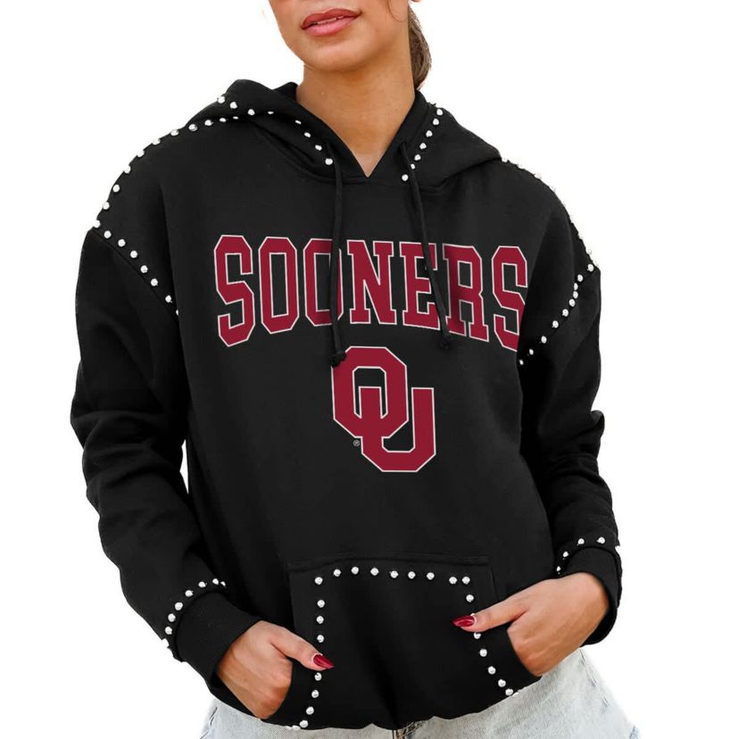 NCAA Oklahoma Sooners Studded Pullover Hoodie