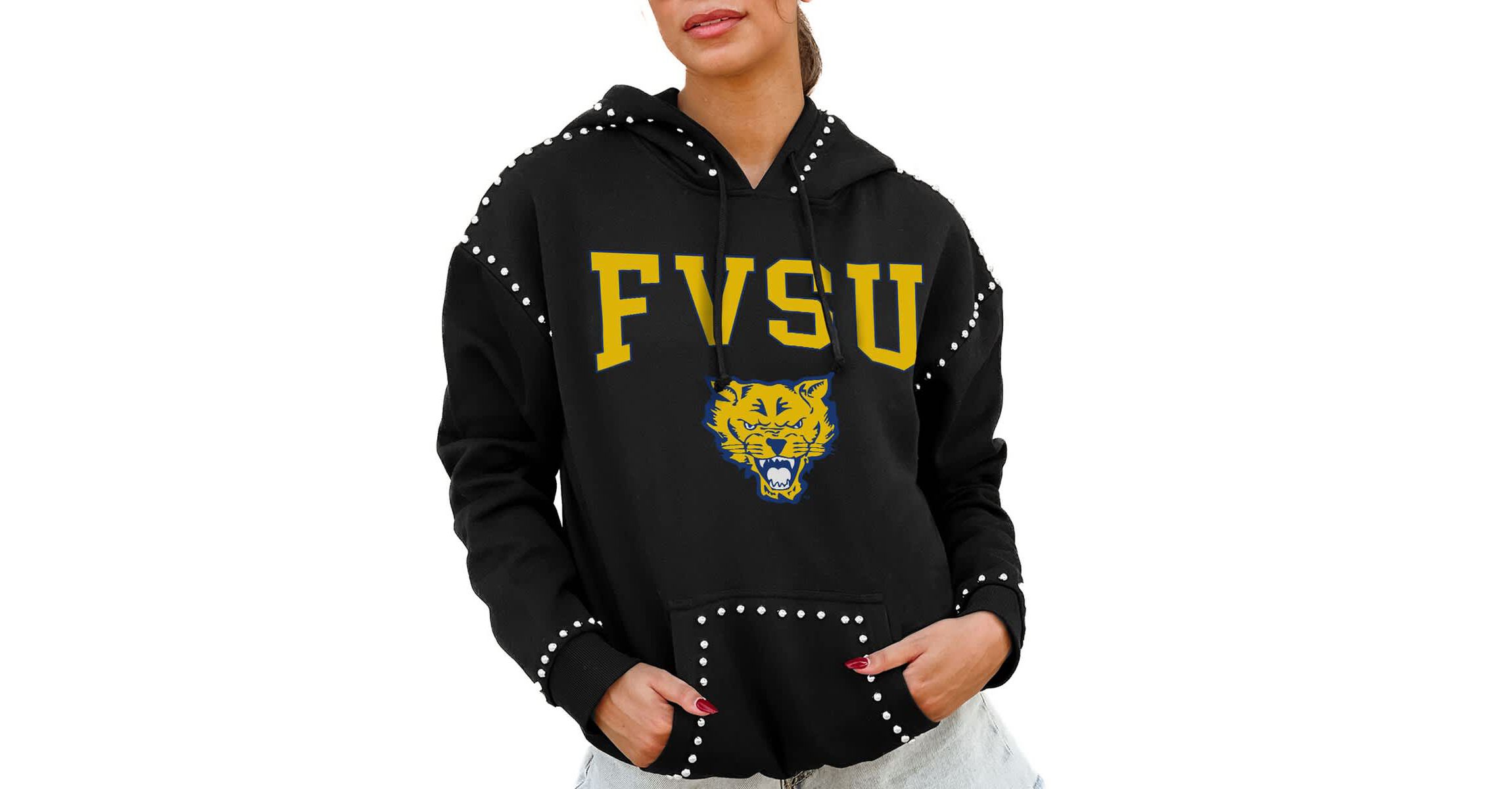 NCAA Fort Valley State Wildcats Studded Pullover Hoodie