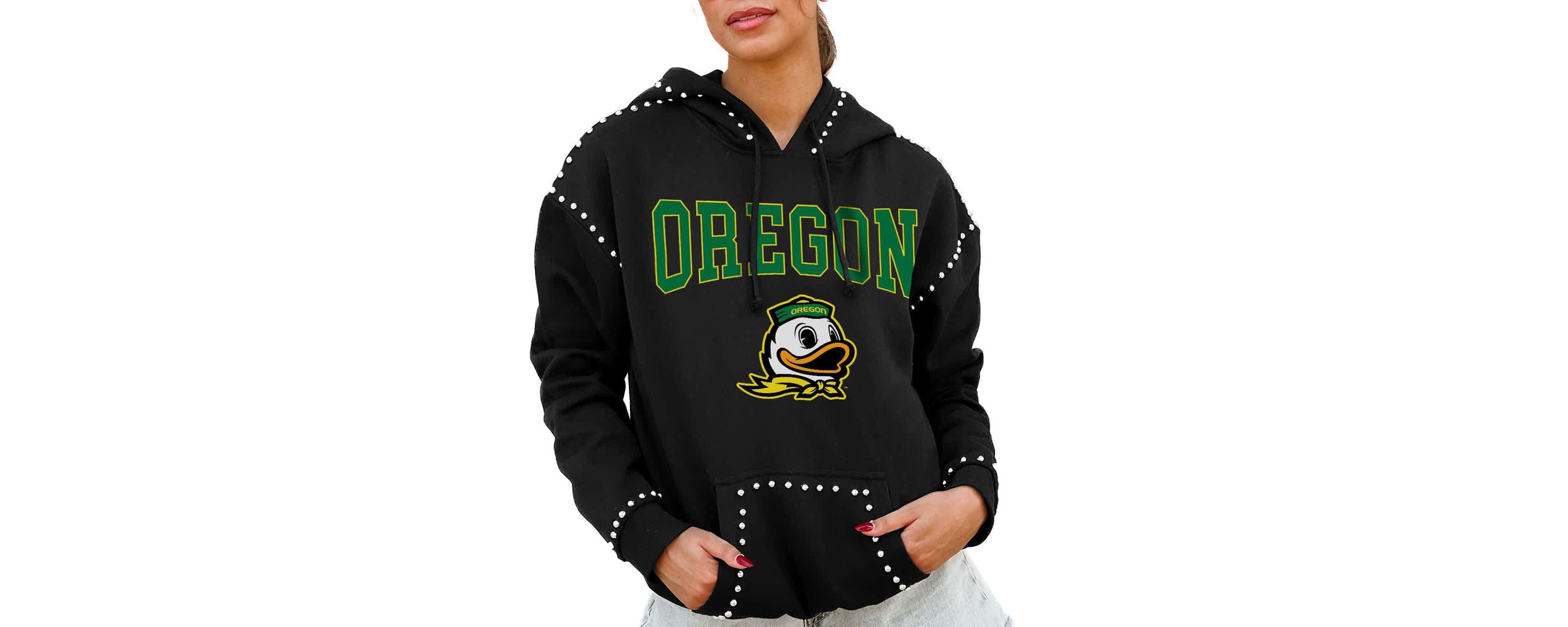 NCAA Oregon Ducks Studded Pullover Hoodie