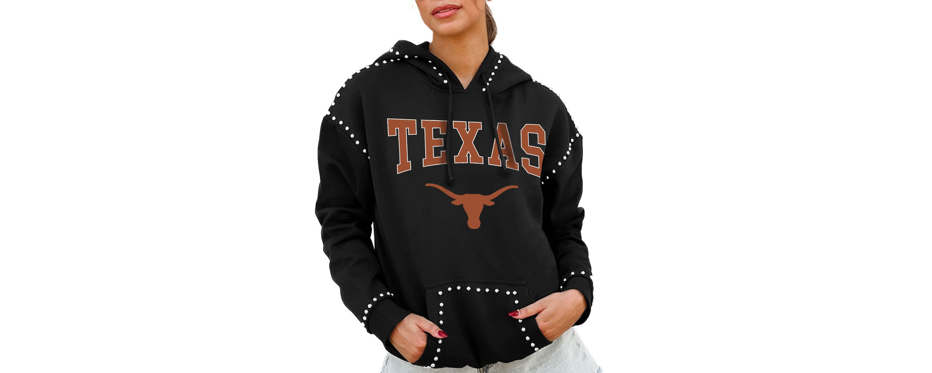 NCAA Texas Longhorns Studded Pullover Hoodie