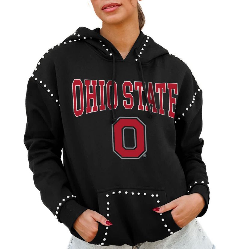 NCAA Ohio State Buckeyes Studded Pullover Hoodie