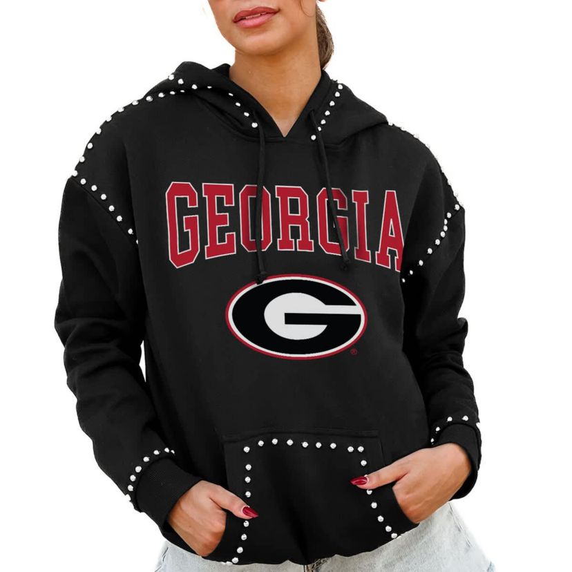 NCAA Georgia Bulldogs Studded Pullover Hoodie
