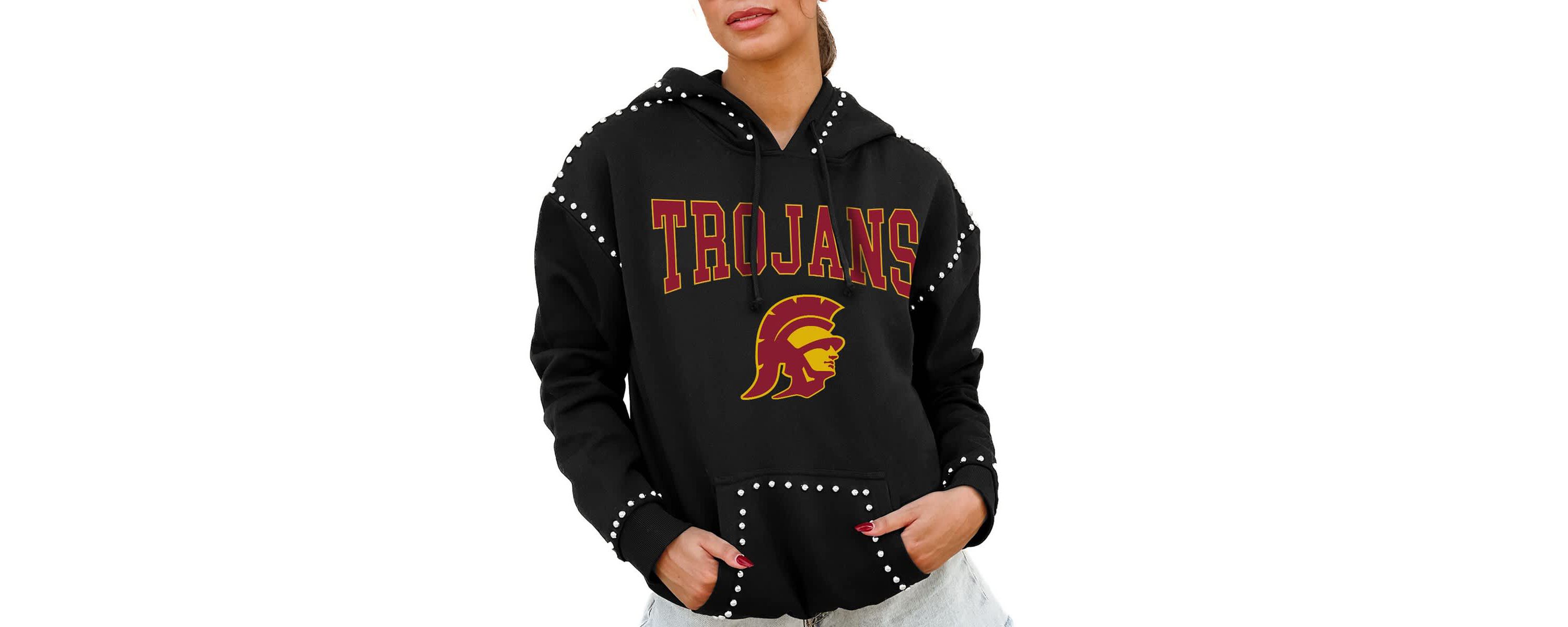 NCAA USC Trojans Studded Pullover Hoodie