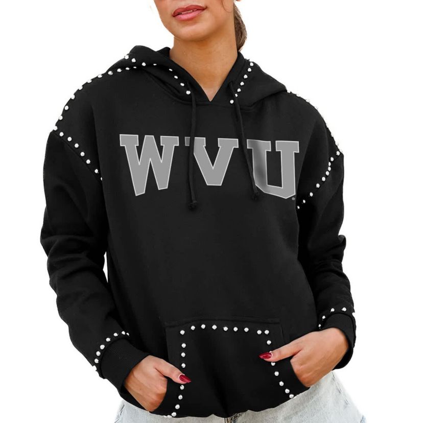 NCAA West Virginia Mountaineers Studded Pullover Hoodie