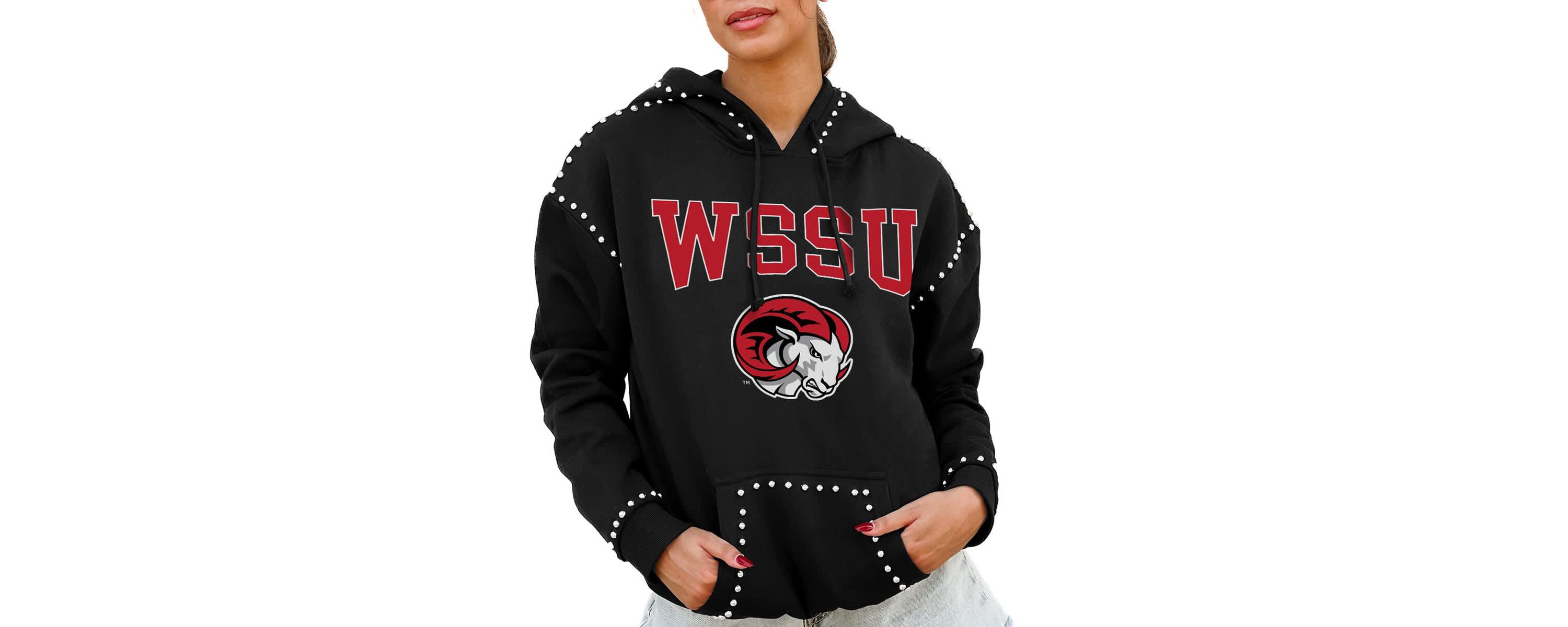 NCAA Winston-Salem State Rams Studded Pullover Hoodie