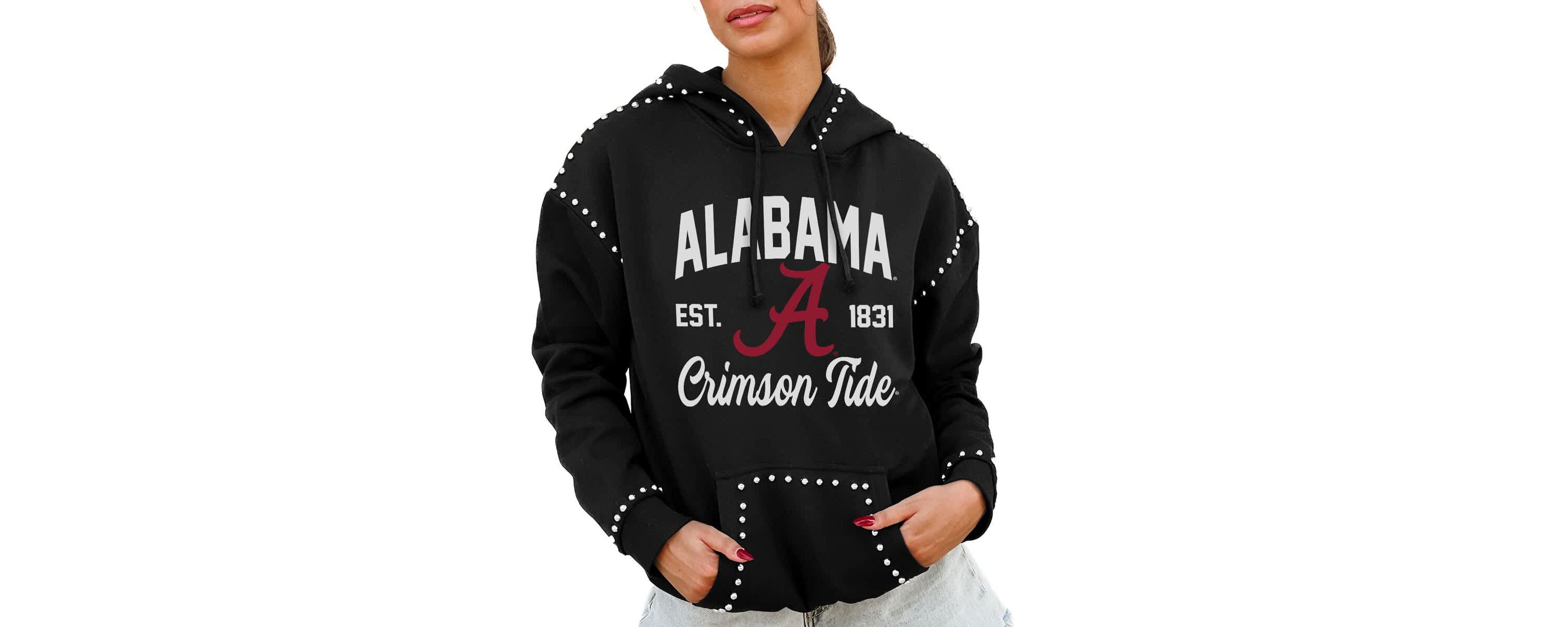 Alabama Crimson Tide NCAA Alabama Tide Studded Pullover Hoodie