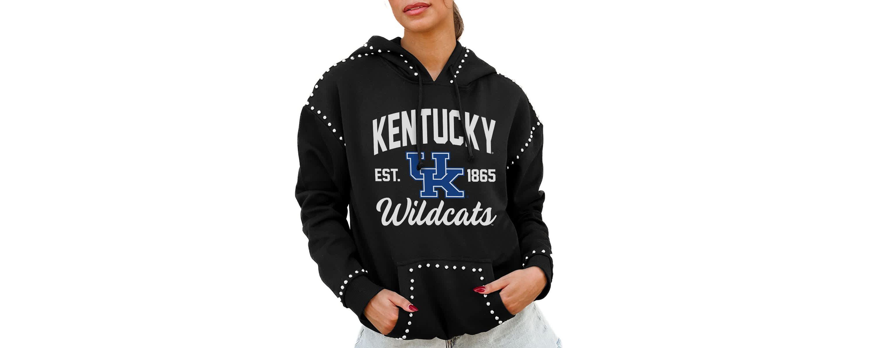 NCAA Kentucky Wildcats Studded Pullover Hoodie