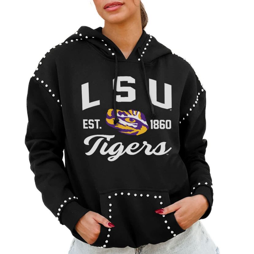 NCAA LSU Tigers Studded Pullover Hoodie