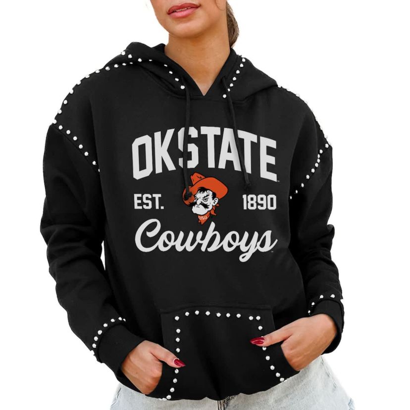 NCAA Oklahoma State Cowboys Studded Pullover Hoodie