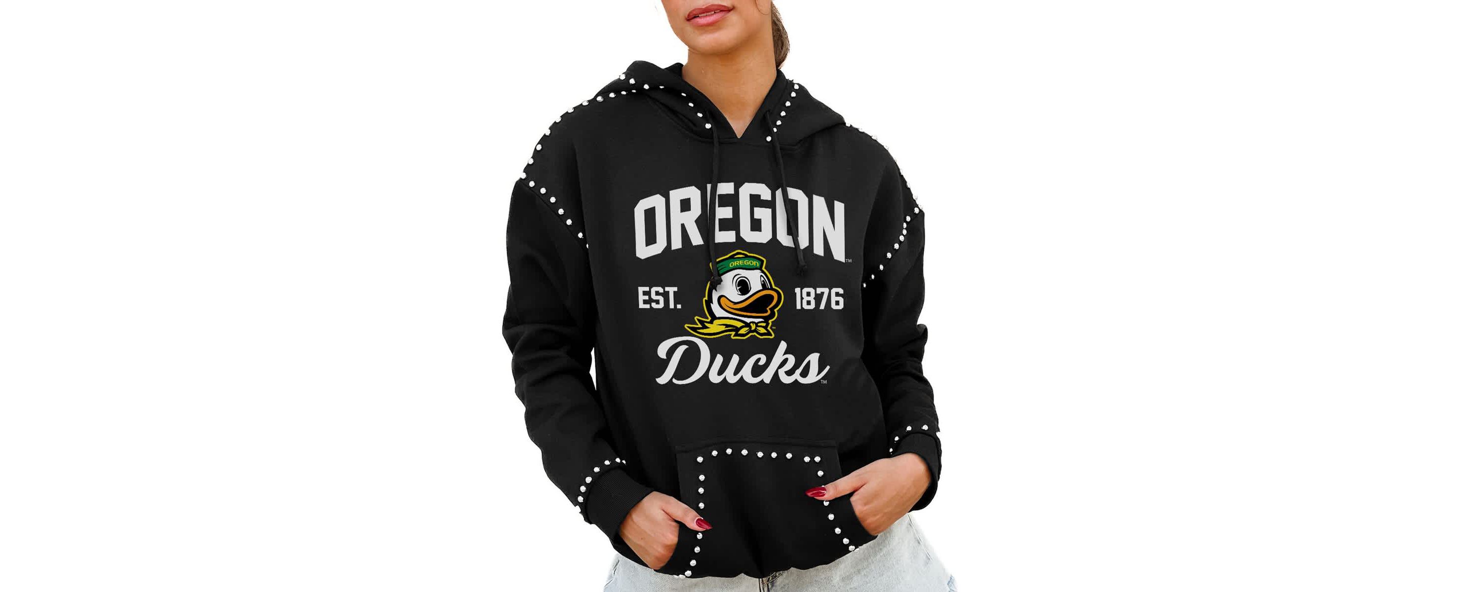 NCAA Oregon Ducks Studded Pullover Hoodie