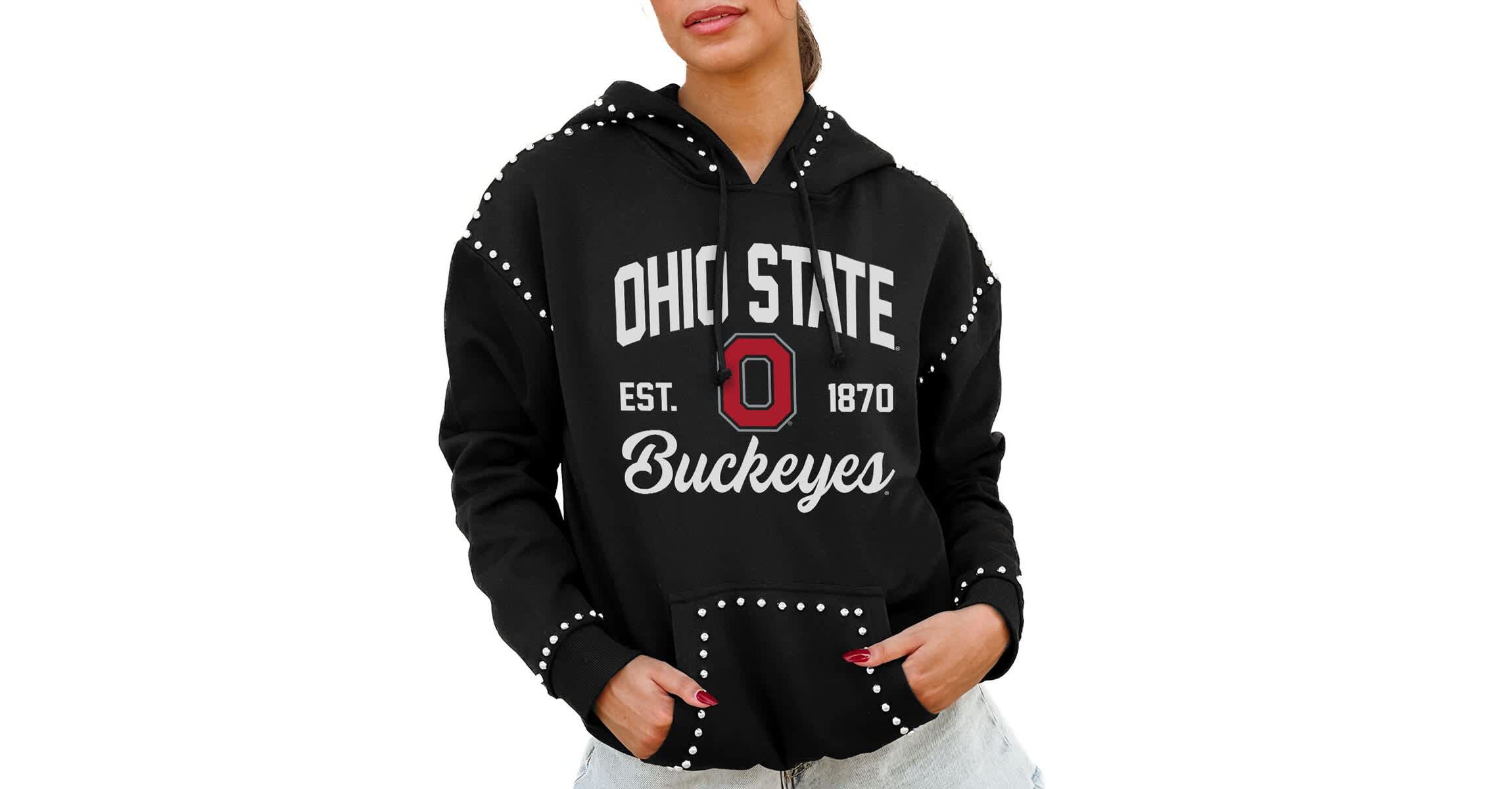 NCAA Ohio State Buckeyes Studded Pullover Hoodie