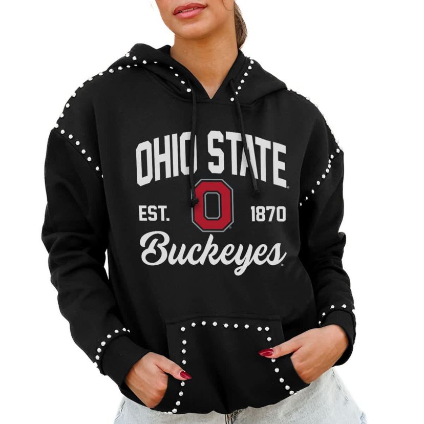 NCAA Ohio State Buckeyes Studded Pullover Hoodie