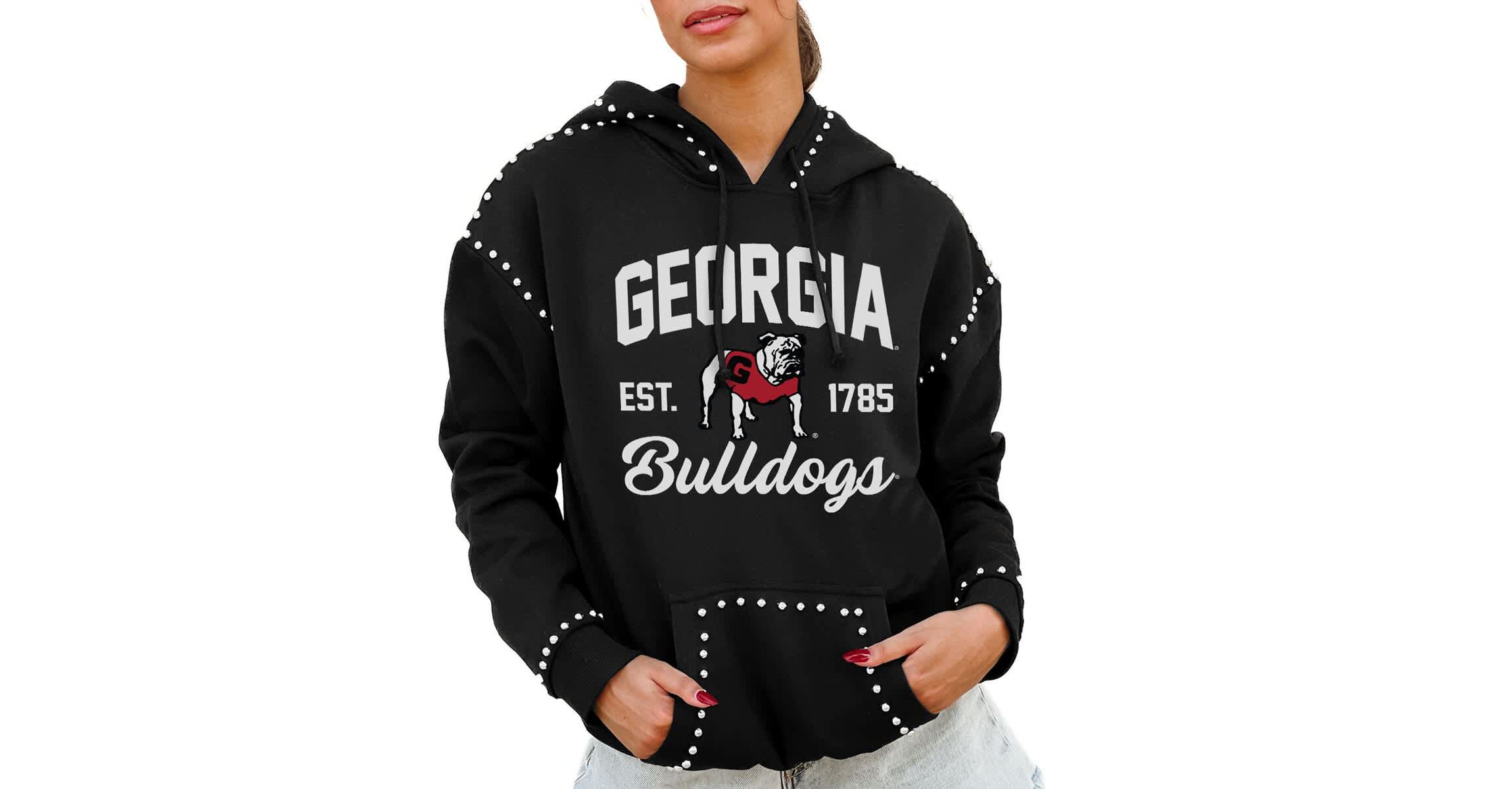 NCAA Georgia Bulldogs Studded Pullover Hoodie