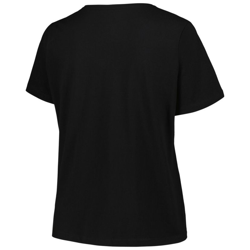 NBA Milwaukee Bucks Plus Size Arch Over Logo V-Neck T-Shirt