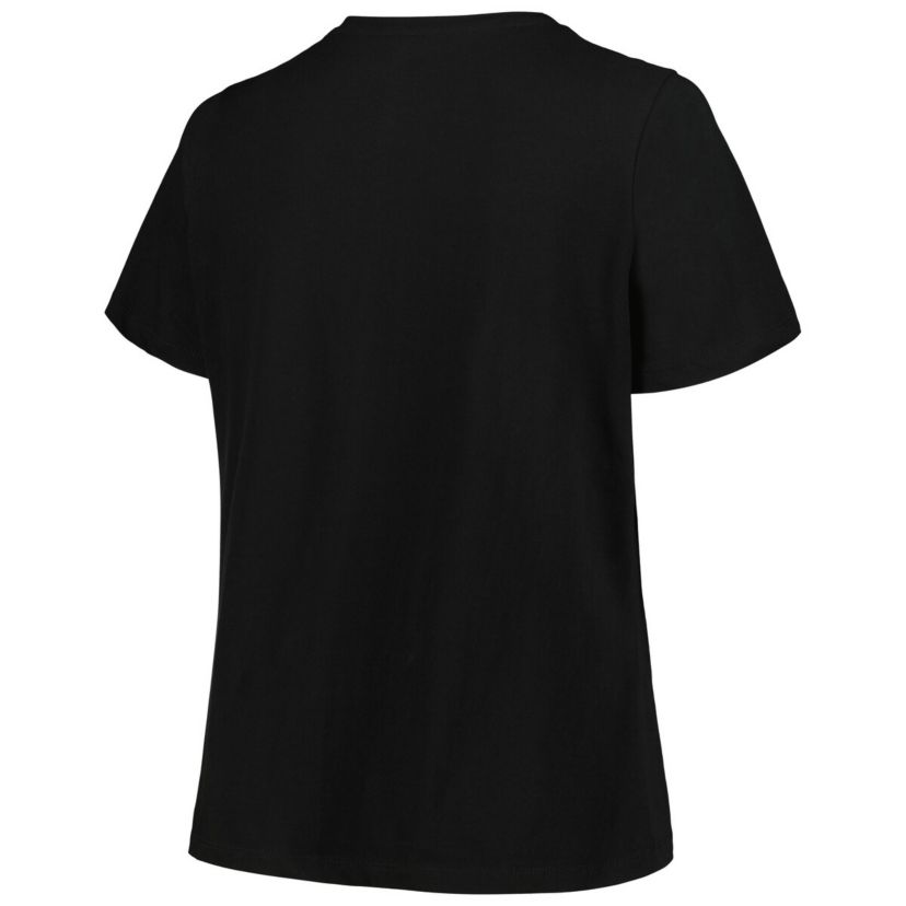 NBA Chicago Bulls Plus Size Arch Over Logo V-Neck T-Shirt