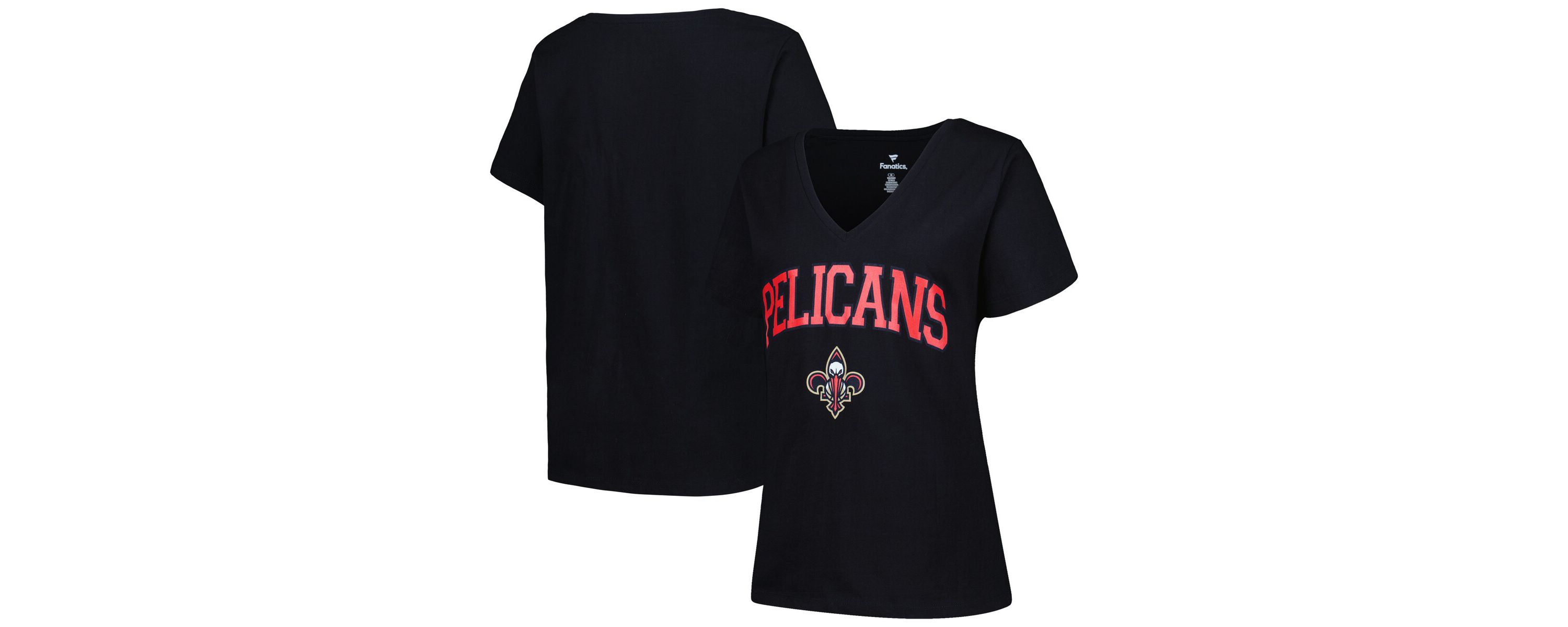NBA New Orleans Pelicans Plus Size Arch Over Logo V-Neck T-Shirt