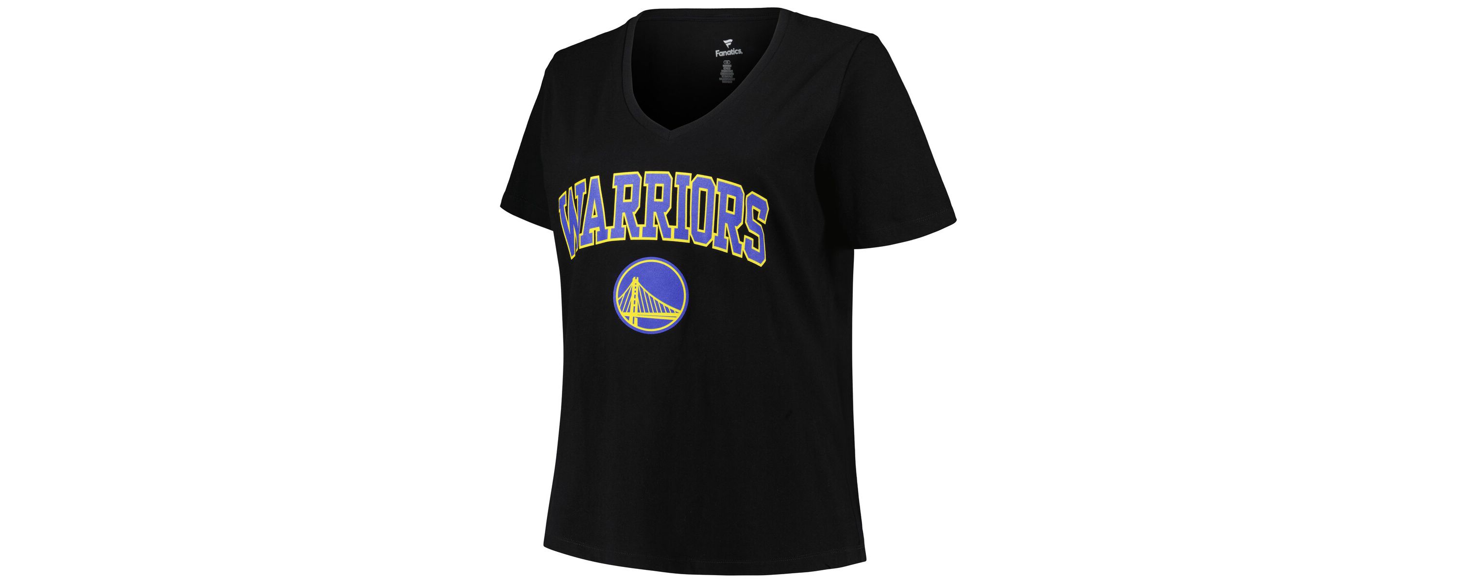 NBA Golden State Warriors Plus Size Arch Over Logo V-Neck T-Shirt