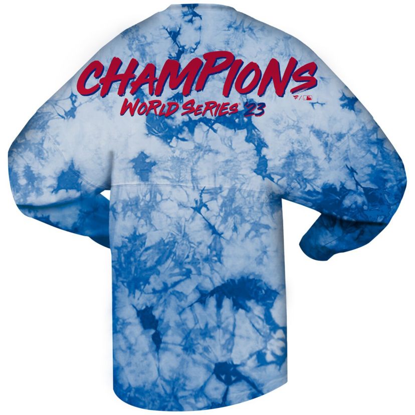 MLB Fanatics Texas Rangers 2023 World Series s Crystal-Dye Long Sleeve T-Shirt