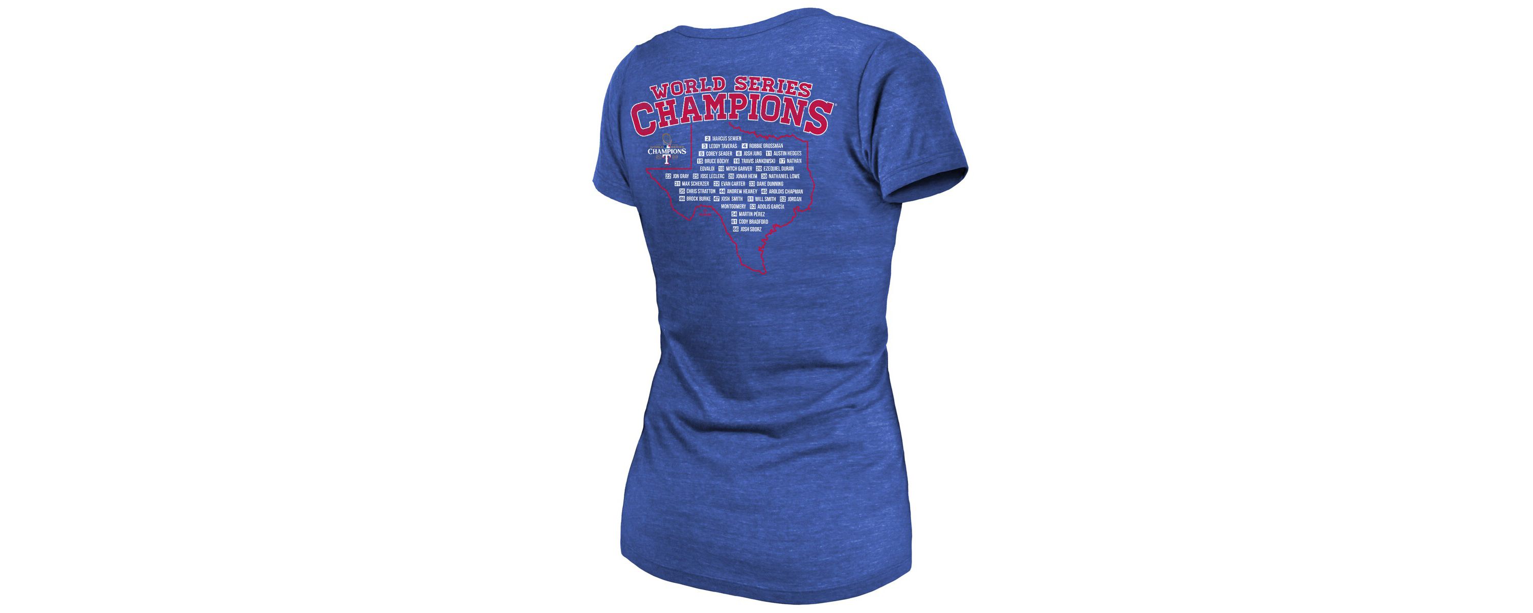 MLB Texas Rangers 2023 World Series s Local Ground Rules Roster Tri-Blend Fitted T-Shirt