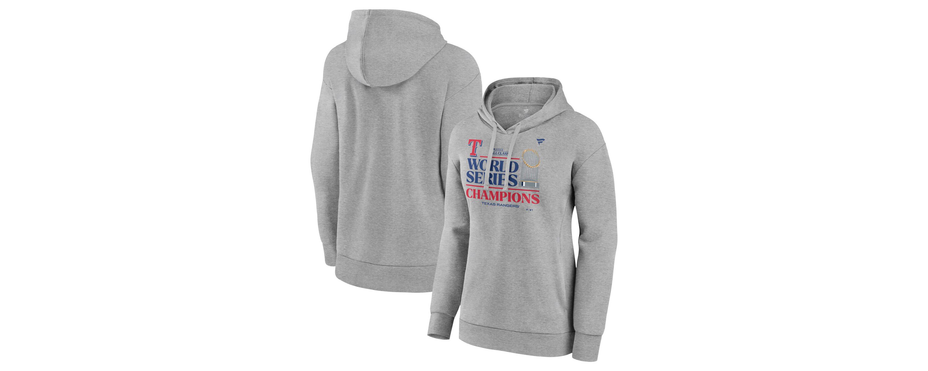 MLB Fanatics Texas Rangers 2023 World Series s Locker Room Plus Size Pullover Hoodie