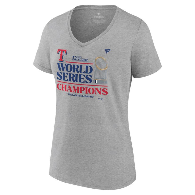 MLB Fanatics Texas Rangers 2023 World Series s Locker Room Plus Size V-Neck T-Shirt