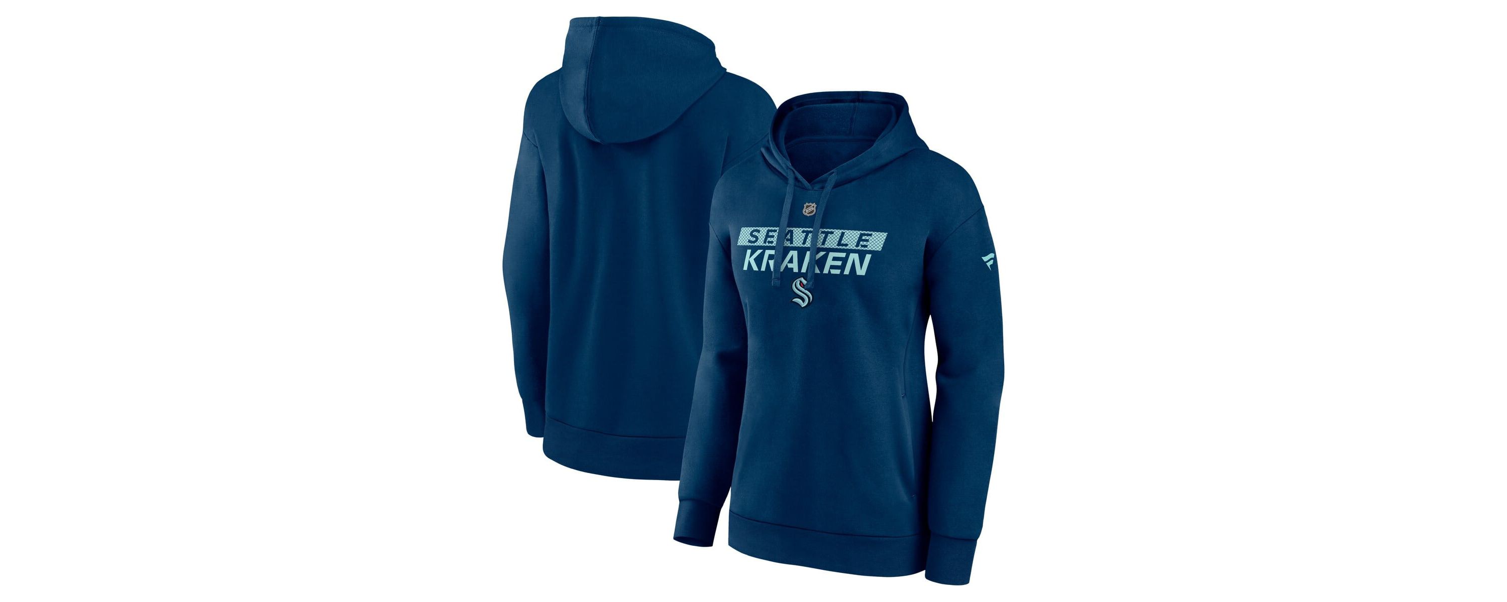 NHL Fanatics Deep Sea Seattle Kraken Authentic Pro Core Primary Fleece Pullover Hoodie