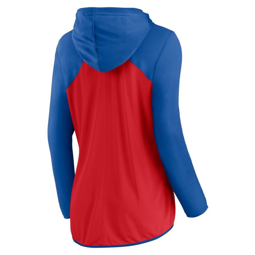 MLB Fanatics Red/Royal Philadelphia Phillies Script Sleeve Full-Zip Hoodie