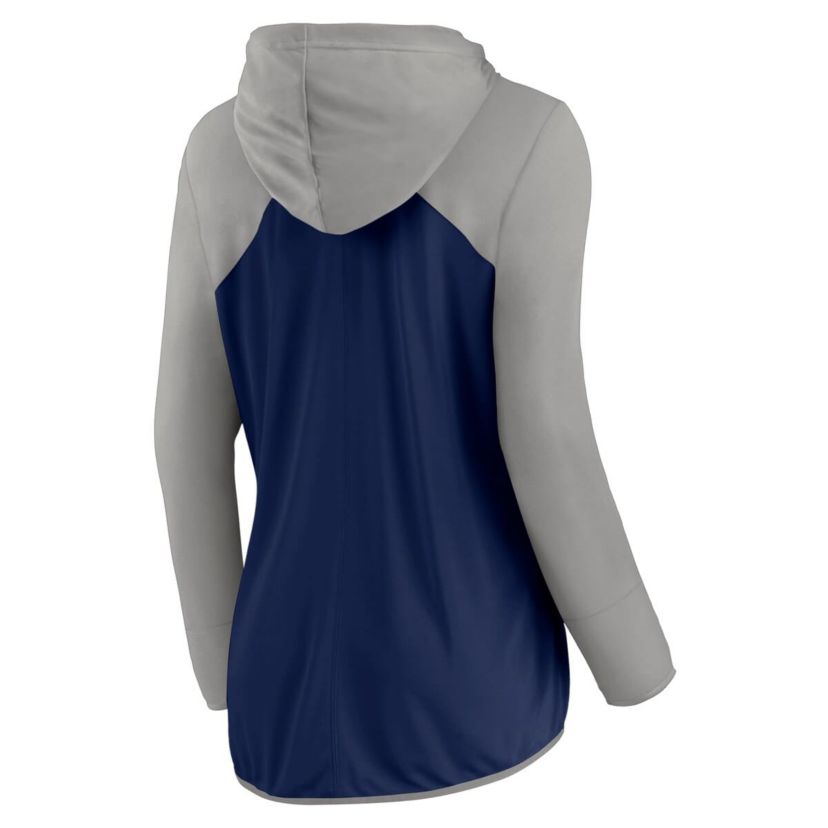 MLB Fanatics Navy/Gray New York Yankees Script Sleeve Full-Zip Hoodie