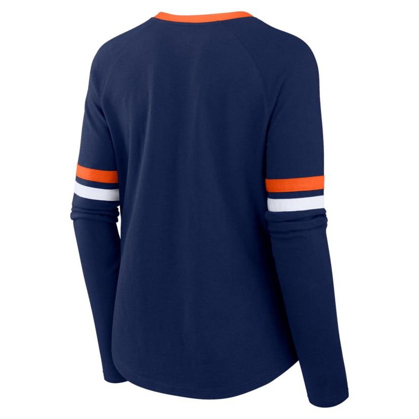 MLB Fanatics Houston Astros Won & Done Raglan Lace-Up Long Sleeve T-Shirt