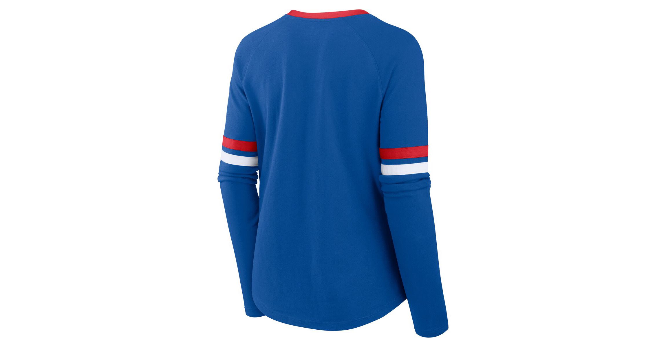 MLB Fanatics Chicago Cubs Won & Done Raglan Lace-Up Long Sleeve T-Shirt
