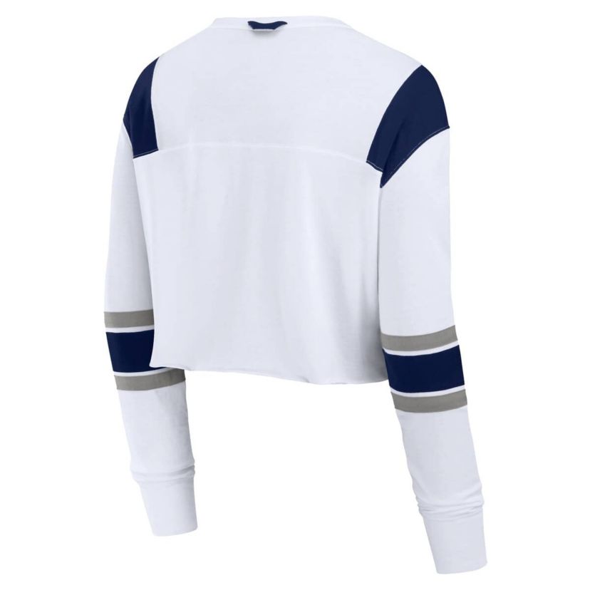 MLB Fanatics New York Yankees Stretch Cropped Fashion Long Sleeve T-Shirt