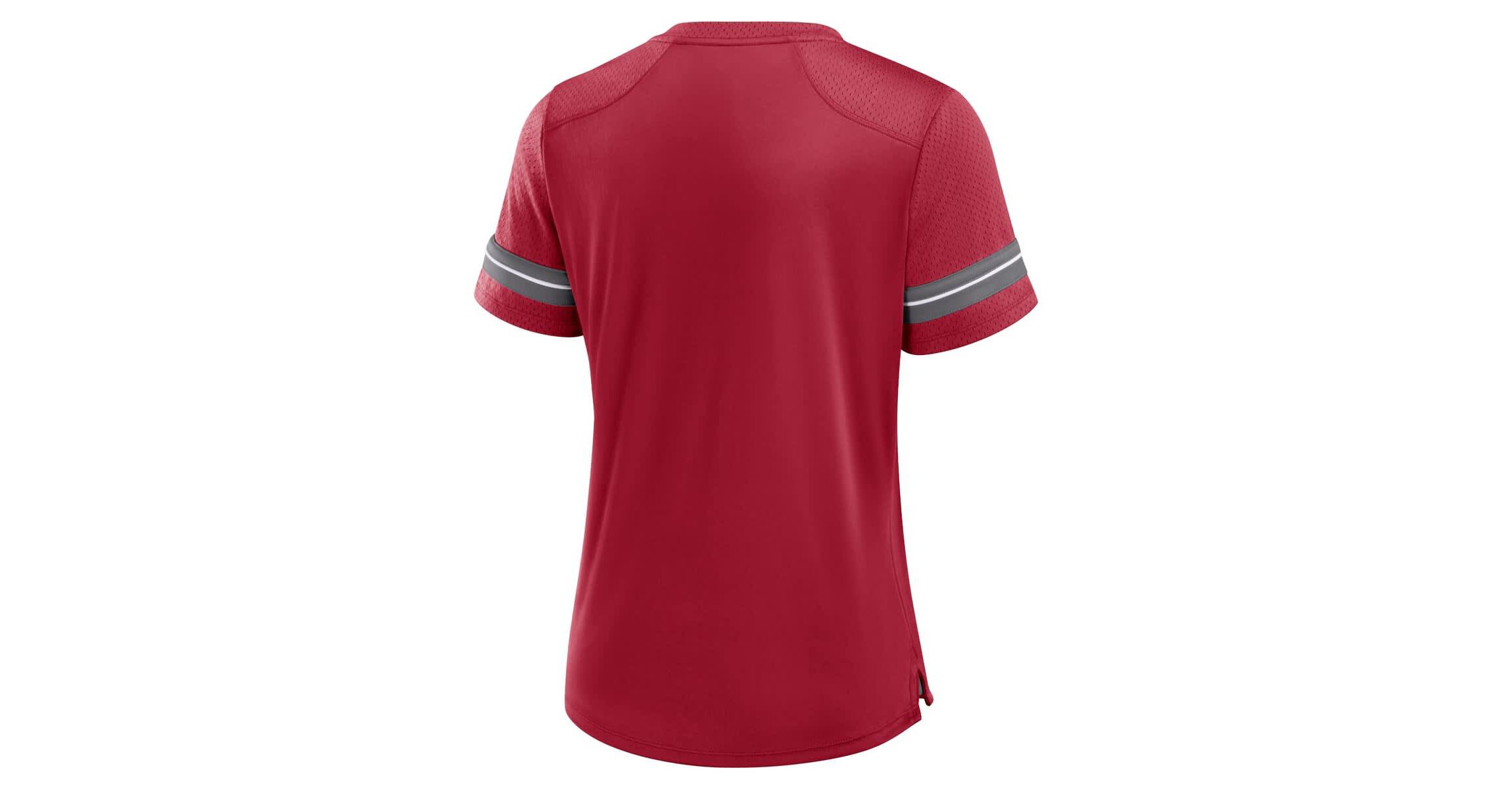 NCAA Fanatics Oklahoma Sooners Fundamental Overtime Readiness Athena Lace-Up V-Neck T-Shirt