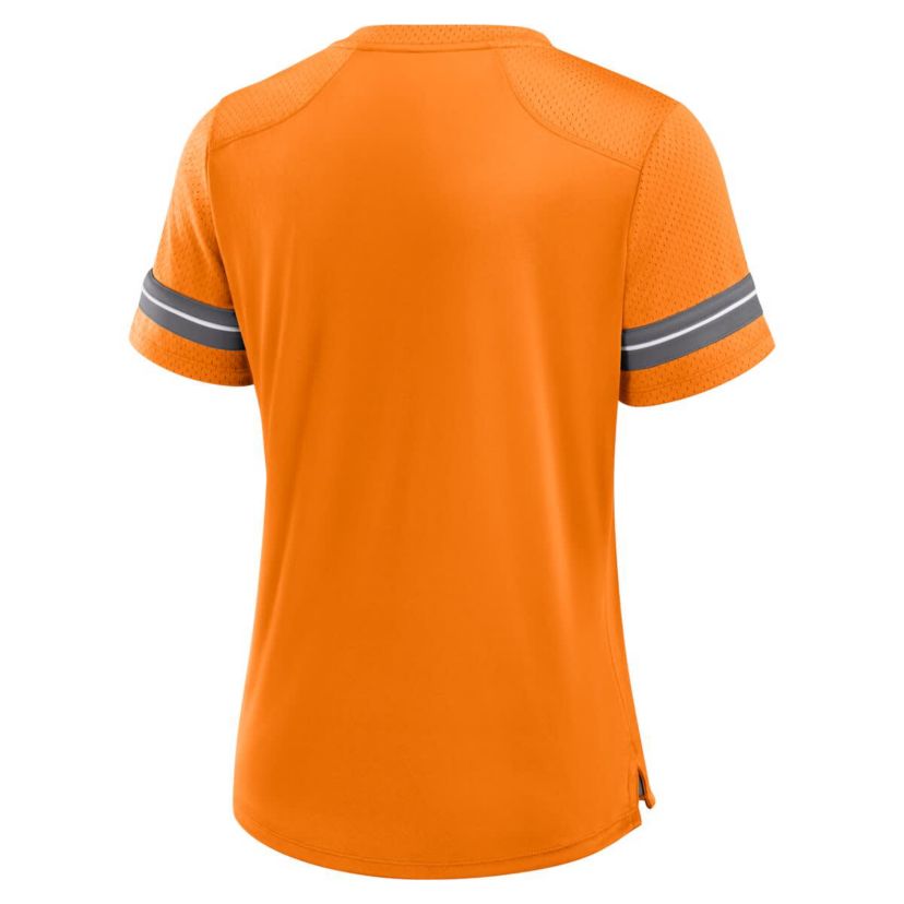 NCAA Fanatics Tennessee Tennessee Volunteers Fundamental Overtime Readiness Athena Lace-Up V-Neck T-Shirt