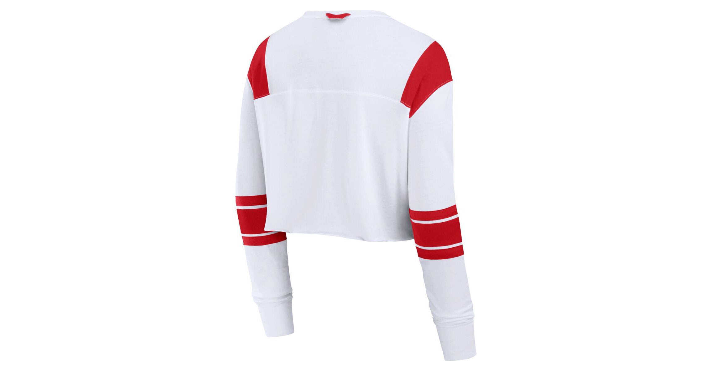 NCAA Fanatics Wisconsin Badgers Training Camp Cropped Long Sleeve V-Neck Fashion Top