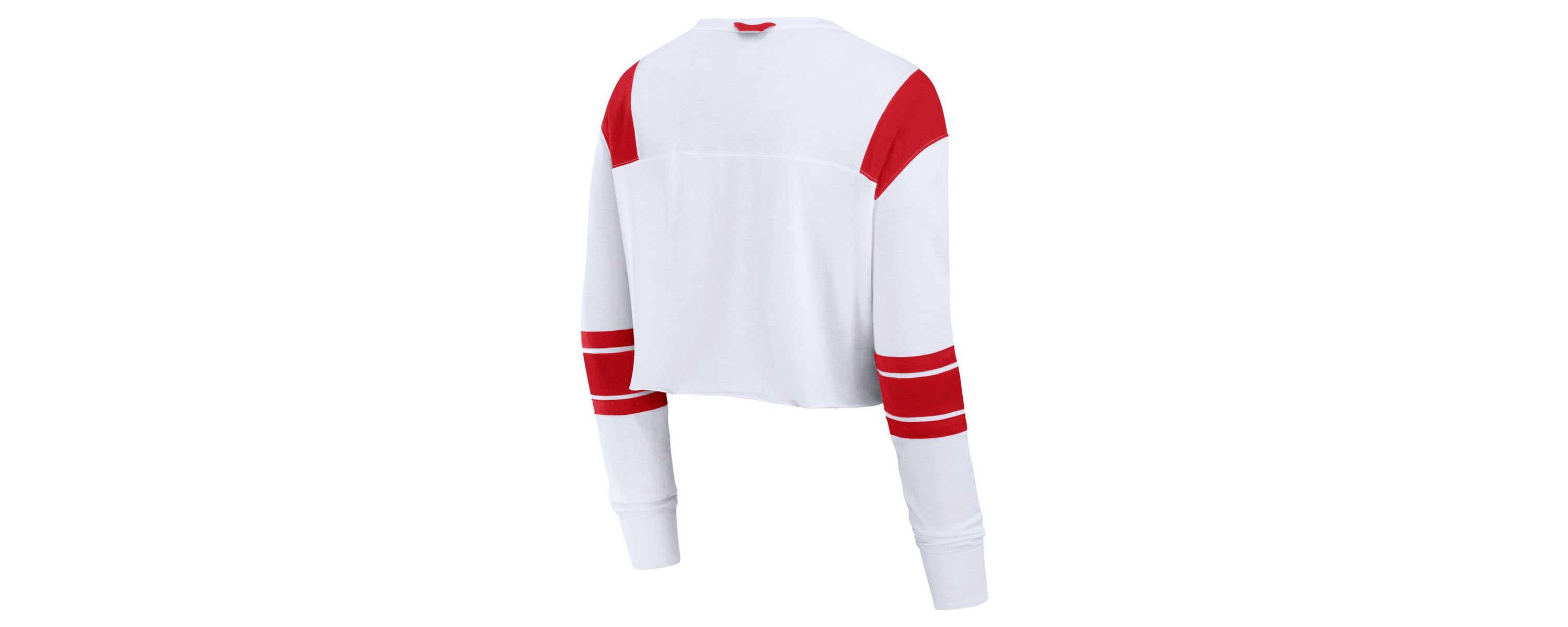 NCAA Fanatics Wisconsin Badgers Training Camp Cropped Long Sleeve V-Neck Fashion Top
