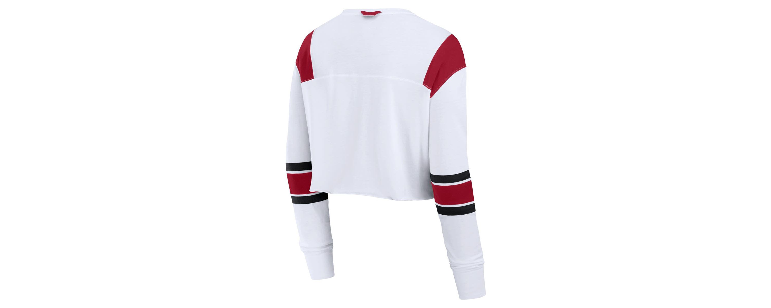 NCAA Fanatics Oklahoma Sooners Training Camp Cropped Long Sleeve V-Neck Fashion Top