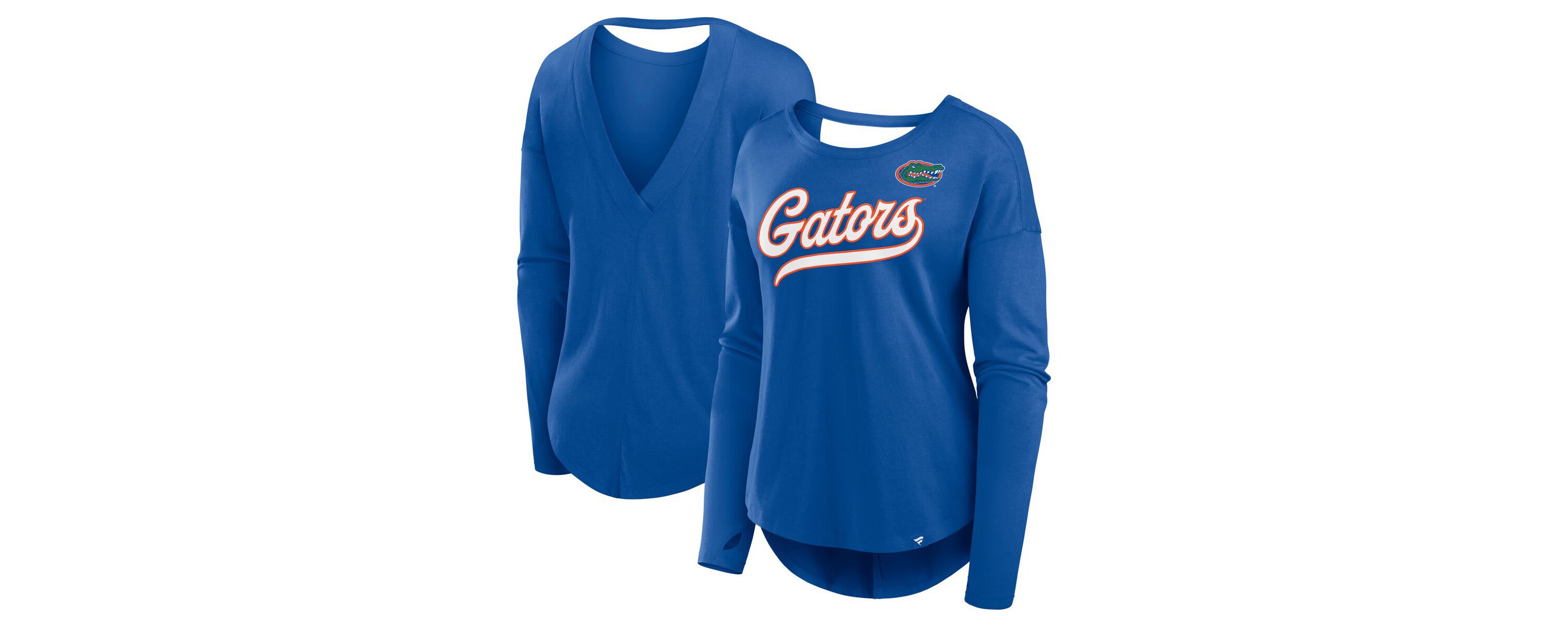 NCAA Fanatics Florida Gators Training Camp Core Long Sleeve V-Neck Fashion T-Shirt