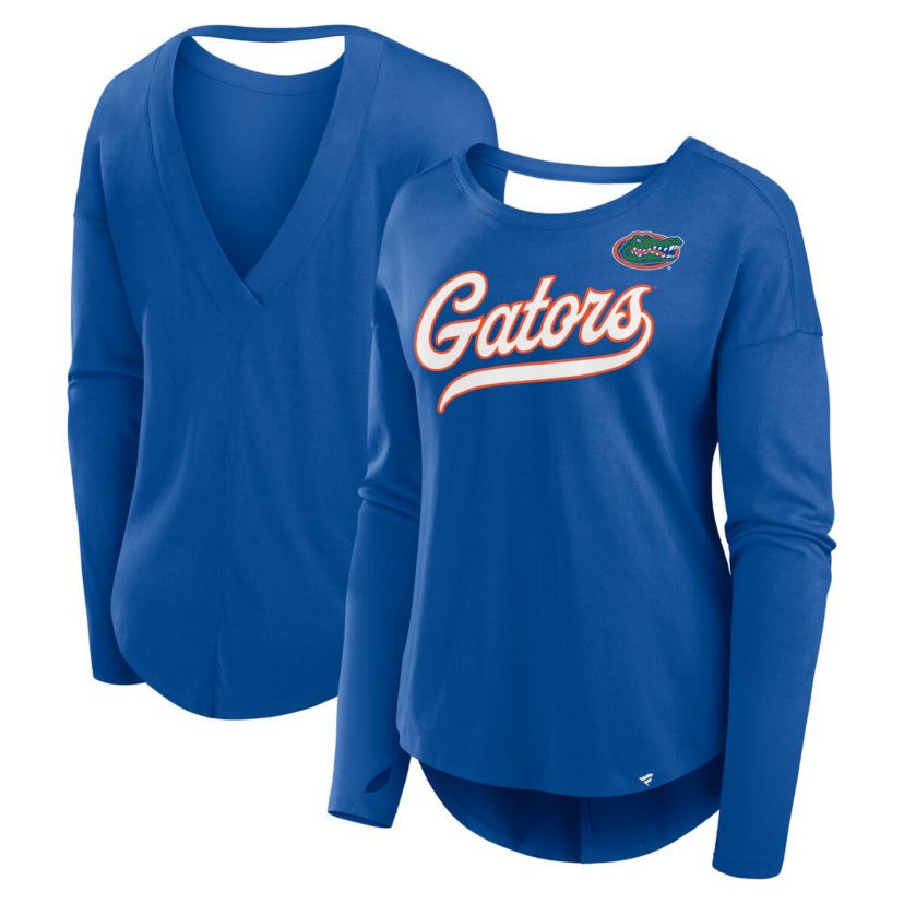NCAA Fanatics Florida Gators Training Camp Core Long Sleeve V-Neck Fashion T-Shirt