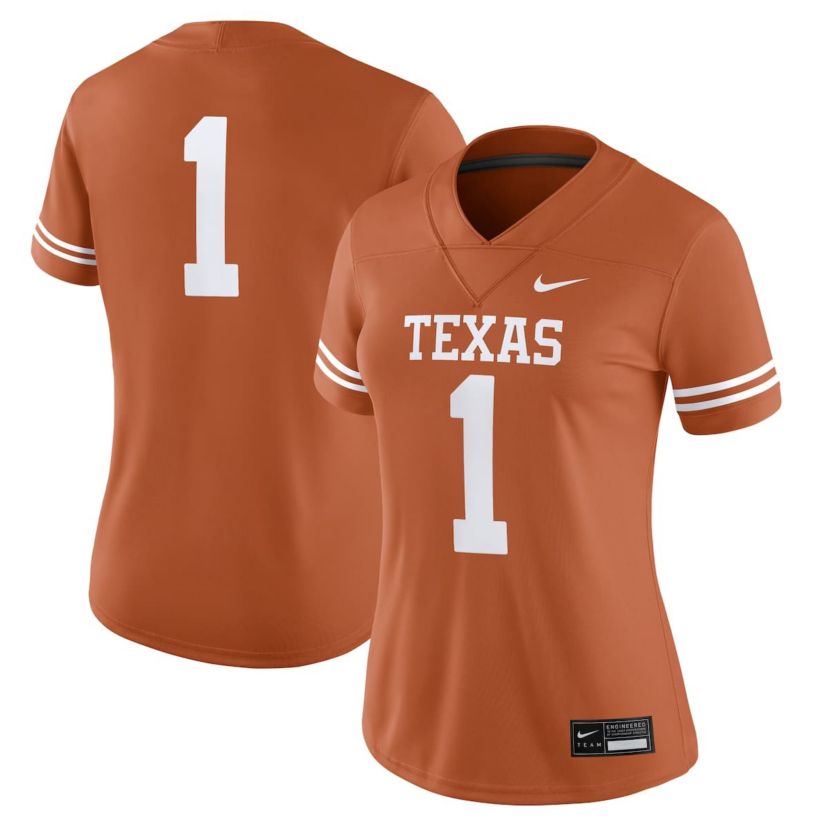 NCAA Nike #1 Texas Texas Longhorns Game Jersey
